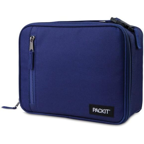 Freezable Insulated Lunch Box Cooler Bag with Built In Ice Packs for Work School - Picture 1 of 7